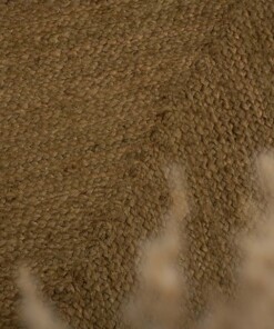 Tappeto in juta - Verde oliva - close up, thumbnail