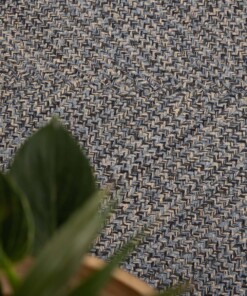 Tappeto quadrato in cotone - Joy Blu - close up, thumbnail