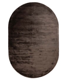 Tappeti ovali in viscosa - Pearl Marrone scuro - overzicht, thumbnail