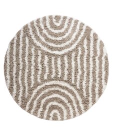 Tappeto stile scandinavo rotondo - Cozy Arch Beige - overzicht, thumbnail