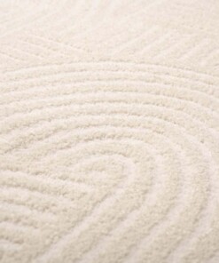 Tappeto stile scandinavo rotondo - Contour Bend Crema - close up