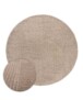 Tappeto stile scandinavo rotondo - Contour Circle Beige - overzicht, thumbnail