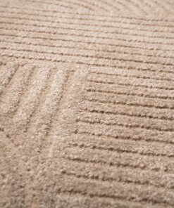 Tappeto stile scandinavo quadrato - Contour Bend Beige - close up