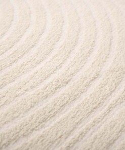 Tappeto stile scandinavo rotondo - Contour Curve Crema - close up