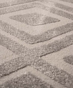 Tappeto stile scandinavo rotondo - Contour Diamond Grigio - close up