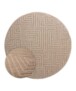 Tappeto stile scandinavo rotondo - Contour Gem Beige - overzicht, thumbnail