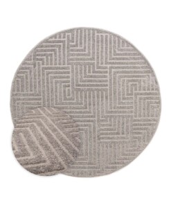 Tappeto stile scandinavo rotondo - Contour Gem Grigio - overzicht