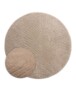 Tappeto stile scandinavo rotondo - Contour Leaf Beige - overzicht, thumbnail