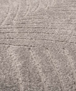 Tappeto stile scandinavo rotondo - Contour Leaf Grigio - close up