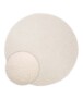 Tappeto stile scandinavo rotondo - Contour Leaf Crema - overzicht, thumbnail