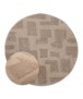 Tappeto stile scandinavo rotondo - Contour Stone Beige - overzicht, thumbnail