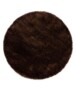 Tappeto rotondo a pelo lungo - Posh Velours Marrone scuro - overzicht, thumbnail