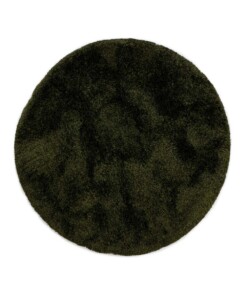 Tappeto rotondo Shaggy - Meadow Verde Oliva - overzicht