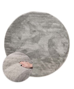 Tappeto rotondo in velluto - Flair Grigio - overzicht