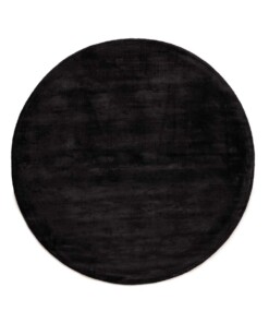 Tappeto rotondo in viscosa - Glamour Nero - overzicht