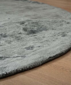 Tappeti ovali in viscosa - Pearl Blu scuro - close up, thumbnail Tappeti ovali in viscosa - Pearl Blu scuro - close up, thumbnail