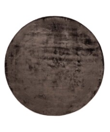 Tappeto rotondo in viscosa - Pearl Marrone scuro - overzicht, thumbnail