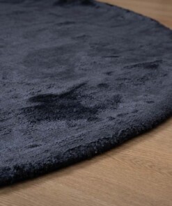 Tappeti ovali in viscosa - Pearl Blu marino - close up, thumbnail Tappeti ovali in viscosa - Pearl Blu marino - close up, thumbnail