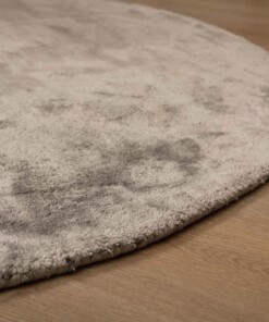 Tappeto rotondo in viscosa - Pearl Argento - close up, thumbnail Tappeto rotondo in viscosa - Pearl Argento - close up, thumbnail