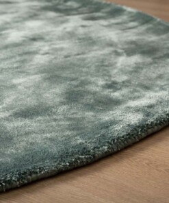 Tappeti ovali in viscosa - Pearl Petrolio - close up, thumbnail Tappeti ovali in viscosa - Pearl Petrolio - close up, thumbnail