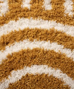 Tappeto stile scandinavo - Cozy Arch Giallo curry - close up