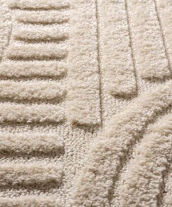 Tappeto stile scandinavo - Arc Bend Crema - close up