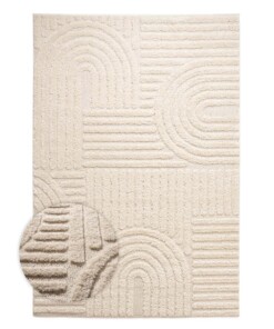 Tappeto stile scandinavo - Arc Bend Crema - overzicht
