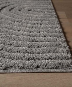 Tappeto stile scandinavo - Arc Curve Grigio chiaro - close up, thumbnail