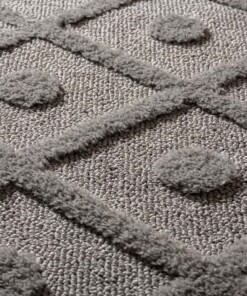 Tappeto stile scandinavo - Arc Diamond Grigio chiaro - close up
