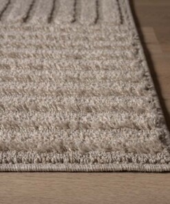 Tappeto stile scandinavo - Arc Edge Beige - close up, thumbnail