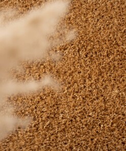 Tappeto quadrato a pelo lungo Shaggy Trend - Oro - close up