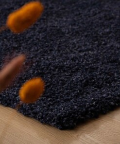 Passatoia a pelo lungo Shaggy Trend - Blu marino - close up, thumbnail Passatoia a pelo lungo Shaggy Trend - Blu marino - close up, thumbnail