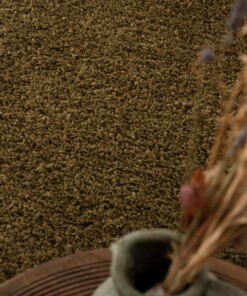 Tappeto quadrato a pelo lungo Shaggy Trend - Verde oliva - close up, thumbnail Tappeto quadrato a pelo lungo Shaggy Trend - Verde oliva - close up, thumbnail