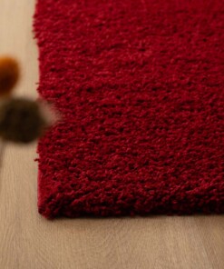Tappeto quadrato a pelo lungo Shaggy Trend - Rosso - close up, thumbnail Tappeto quadrato a pelo lungo Shaggy Trend - Rosso - close up, thumbnail