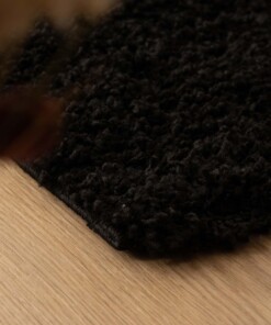 Tappeto a pelo lungo Shaggy Trend - Nero - close up, thumbnail