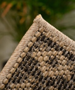 Tappeto da esterno quadrato Sunny Oriental - Beige/Nero - close up, thumbnail