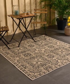 Tappeto da esterno quadrato Sunny Oriental - Grigio - sfeer