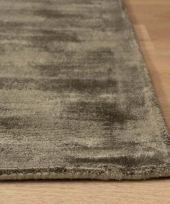 Tappeto in viscosa - Glamour Verde oliva - close up, thumbnail