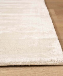 Tappeto quadrato in viscosa - Pearl Bianco - close up, thumbnail