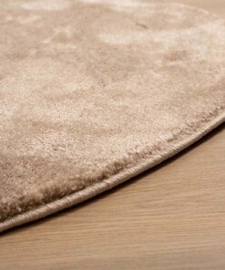 Tappeto rotondo in velluto - Flair Beige - close up, thumbnail