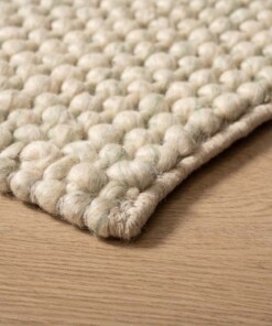 Tappeto in lana - Løkke Verde menta - close up