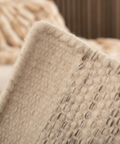 Tappeto quadrato in lana Ulstein - Bianco/Grigio - close up, thumbnail