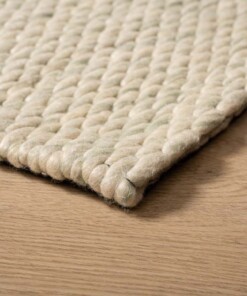 Tappeto in lana - Vridning Verde menta - close up