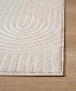 Tappeto stile scandinavo quadrato - Contour Bend Crema - close up