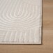 Tappeto stile scandinavo quadrato - Contour Bend Crema - close up, thumbnail