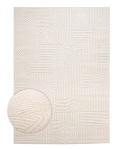 Tappeto stile scandinavo - Contour Bend Crema - overzicht