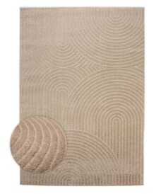 Tappeto stile scandinavo - Contour Curve Beige - overzicht, thumbnail
