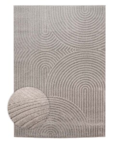 Tappeto stile scandinavo - Contour Curve Grigio - overzicht