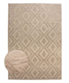 Tappeto stile scandinavo - Contour Diamond Beige - overzicht, thumbnail