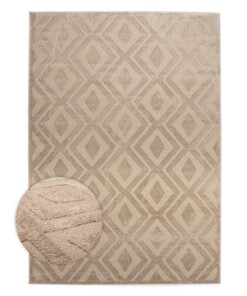 Tappeto stile scandinavo - Contour Diamond Beige - overzicht